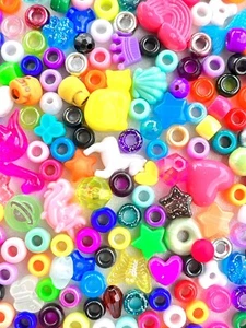 2 Unzen Beutel gemischte Pony Perlen und Charms - Bild 1 von 6