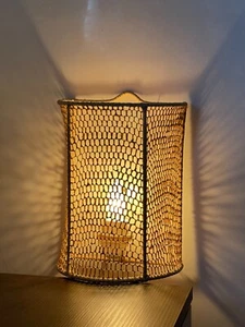 Unique Moroccan Raffia Lampshade - Made by Skilled Artisans - Boho Home Decor - Picture 1 of 10