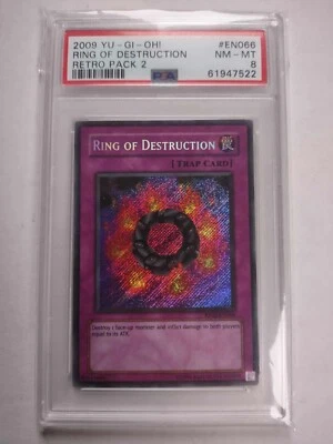 YuGiOh - Ring Of Destruction - RP02-EN066 - PSA 8 - Retro Pack 2 - 2009 - Image 1 of 2