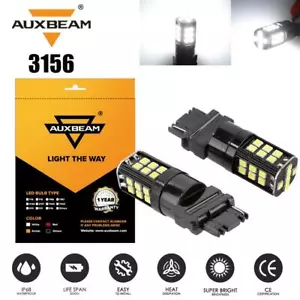 2X AUXBEAM 3157 3156 LED Reverse Backup Light Bulbs 6000K Super Bright Plug&Play - Bild 1 von 9