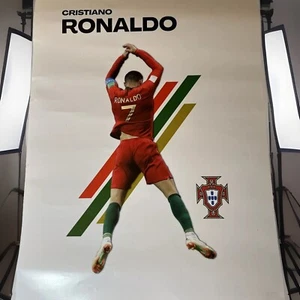 Poster Featuring Christiano Ronaldo Soccer Sports Wall Art - Man Cave 18x24 - Picture 1 of 6