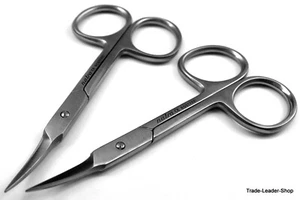 2x Tijeras de Uñas Punta Curvada 3.5'' Cutícula Manicura Pedicura 9.5 cm - Imagen 1 de 3