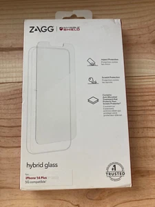 Zagg InvisibleShield Hybrid Glass For iphone 14 Plus Clear NEW AND SEALED!!!! - Picture 1 of 2