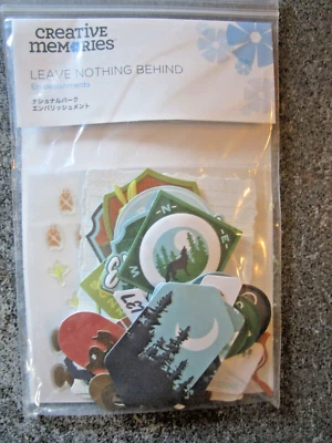 CREATIVE MEMORIES - LEAVE NOTHING BEHIND Embellishments 2022 NEW hiking outdoors