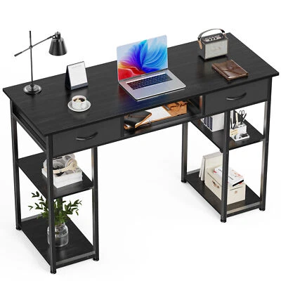 HOMEFLA 48In Desk Drawers Storage Shelves,Home Office Computer Desk Study Table - Image 1 of 4