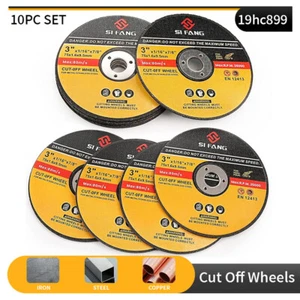 10pc 75mm Resin Cutting Disc 3" Ultra Thin Metal Cut Off Wheel for Angle Grinder - Picture 1 of 6