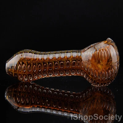 3.5" Double Blown Tobacco Smoking Pipe Thick Collectible Glass Pipes - P710A - Image 1 of 4