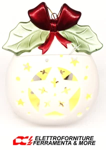 Decorazione Natalizia Ceramica PALLA LUMINOSA 12cm Natale Albero Palla Natività - Imagen 1 de 1