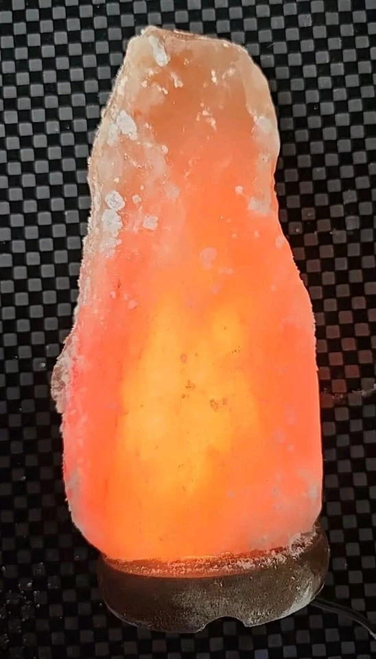 Lámpara de Sal Rosa del Himalaya con Interruptor, 9" Altura, Lámpara de Noche de Mesa Foto 1 de 1