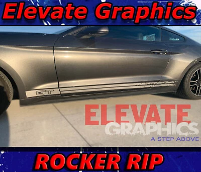 Calcomanías adhesivas gráficas de vinilo rayas basculantes laterales 2005-2023 para Ford Mustang Foto 1 de 4