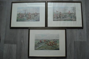 3 OLD HUNTING SCENE PICTURES " HUNTING QUALIFICATIONS" - Picture 1 of 9