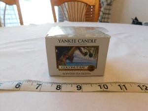 Yankee Candle Box of 12 Scented Tea Light Candles Coconut Bay Scent NOS - Picture 1 of 3