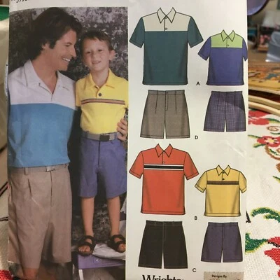 SIMPLICITY 5209 Men & Boys Shorts And Knit Shirt, Size S-L, S-XL New - Image 1 of 4