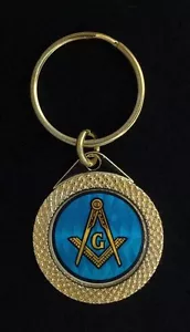 Freimaurer Blaue Loge Schlüsselanhänger mit reflektierendem Emblem (MKC-2F) - Bild 1 von 1
