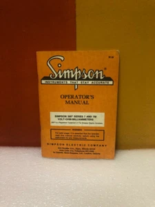 Simpson 360 Series 7 & 7M Volt-Ohm-Milliammeters Operator's Manual - Picture 1 of 2