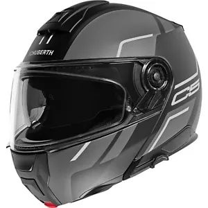 Schuberth Motorcycle Helmet C5 Master Flip Helmet with Visor Black Grey Matte - Picture 1 of 6