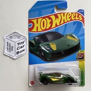 2022 HOT WHEELS #229 - Lotus Evija (Green #8 HW Exotics - Long Card) B00