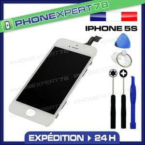 TOUCHSCREEN IPHONE 5S WEISS + LCD-BILDSCHIRM AUF GEHÄUSE + WERKZEUGE + ANLEITUNG - Bild 1 von 1