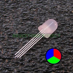 25pcs Round 10mm RGB LED Diffused Lens Common Anode Ham Radio USA Seller 25x Z11 - Picture 1 of 1
