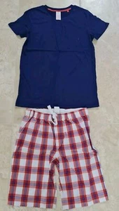 BODEN BOYS COTTON Check Pyjama Short Set SIZE 15-16 YEARS BRAND NEW T22 - Picture 1 of 4