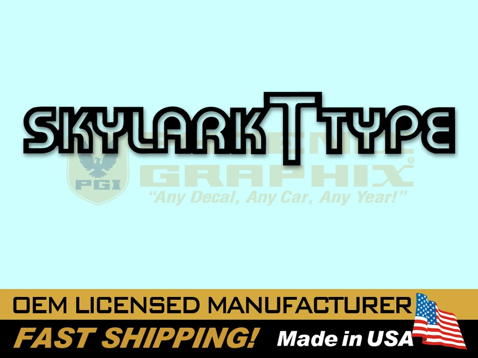 Kit de calcomanías de nombres tipo T Buick Skylark 1983 1984 Foto 1 de 1