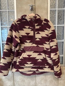 The North Face Campshire Fleece Pullover Hoodie Sz Medium  Womens  Aztec Print - Picture 1 of 7