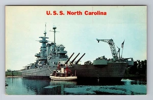 Washington DC-USS North Carolina, Antique, Vintage Souvenir Postcard - Picture 1 of 2