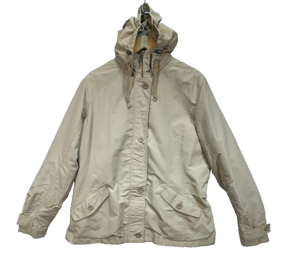 Chaqueta ligera Lands End para mujer con capucha al aire libre talla L 14-16 tostada  Foto 1 de 4