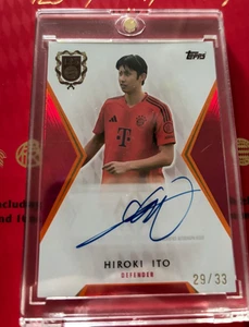 Topps FC Bayern München 125 Jahre # Hiroki Ito /33 On Card Auto Autogramm Orange - Foto 1 di 2