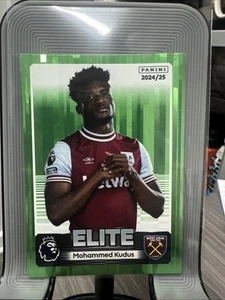 Panini Premier League 2025 Stickers Mohammed Kudus Elite Green Parallel - Picture 1 of 2