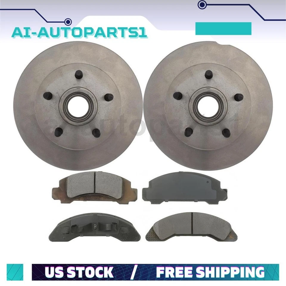 Kit de rotores de freno delanteros + pastillas de freno para Ford Ranger 1986 Foto 1 de 4