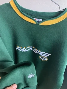 Vtg Green Bay Packers Sweatshirt Mens Sz Lrg NFL Football Team Crew neck Sweater - Picture 1 of 4