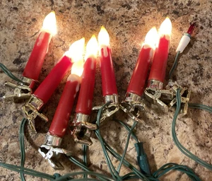 Vintage Kerzenlichter Weihnachtsbaum Clip On Plug In Ornamente 7+ One ohne Deckel - Bild 1 von 6
