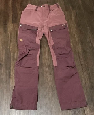Pantalones Fjallraven Keb Curvos Para Mujer Pantalones de Senderismo, Puerto/Mesa Púrpura EE. UU. 2 EU34 Foto 1 de 4