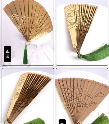 Kimetsu no Yaiba Douma Acrylic Carved Lotus Folding Fans Cosplay Props 1PC Gift - Image 1 of 4