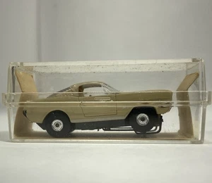 Aurora 1373 Tjet Thunderjet Ho Slot Car Tan Fastback 2+2 '65 Ford Mustang W/Case - Picture 1 of 10