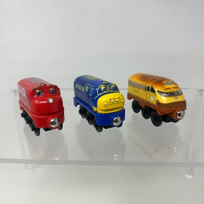 Chuggington Wooden Railway Train Lot Wilson Brewster Chugger Wood Engine 3 Set - Image 1 of 4