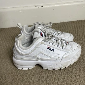 Fila Disruptor Sneakers Size 6 Womens White Casual Chunky Shoes - Picture 1 of 12