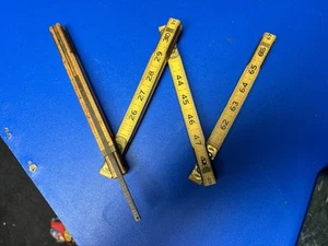 Vintage Red End 72" Lufkin X46F Holz Klapplineal Verlängerungslineal Messing Slide - Bild 1 von 5