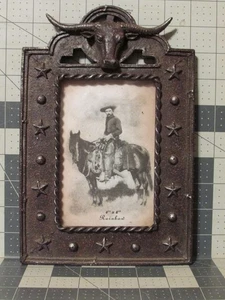 PICTURE FRAME for 4x6 Photo, 4in by 6in, Longhorn, Stars, Texas, Western, NEW - Picture 1 of 4