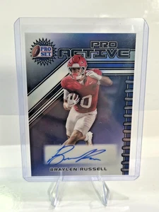 2025 Pro Set Metal Braylen Russell Pro Active Prismatic Blue Auto #'ed 8/20 - Imagen 1 de 2