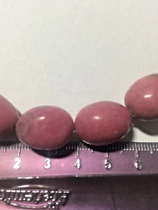 Cuentas pepita ovaladas de rodonita rosa 18 mm 8 piezas - Imagen 1 de 3