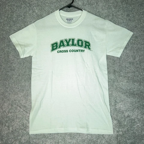 Baylor Bears Mens T Shirt Small White Green Sports NCAA Cross Country Graphic Cover