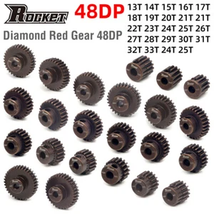 3x Rocket 48P 3.175mm Metal Pinion Gear 13T-35T for 1/10 1/12 RC Buggy Auto - Bild 1 von 22