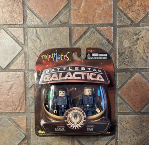 Battlestar Galactica ADMIRAL ADAMA & CORONEL TIGHT Wave 2 Minimates BSG - Imagen 1 de 1