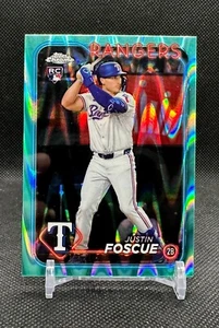 Justin Foscue RC 2024 Topps Chrome Update Aqua RayWave /199 #USC179 Rangers - Bild 1 von 2