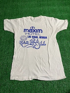 Vtg 80s Maxin Hotel Las Vegas Nevada T-Shirt Sz Small Has It All - Picture 1 of 5