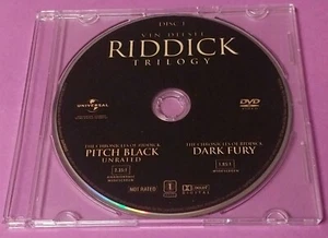 Riddick Trilogy Pitch Black DVD Dark Fury Disc Only Set Chronicles Of Riddick WS - Bild 1 von 1
