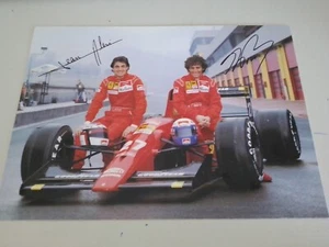 1991.Ferrari 642 Postcard 645/91 Jean Alesi and Alain Prost-LARGE FORMAT 24X17cm - Picture 1 of 3