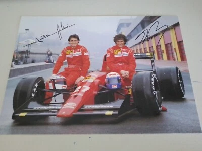 1991.Ferrari 642 Postcard 645/91 Jean Alesi and Alain Prost-LARGE FORMAT 24X17cm - Image 1 of 3